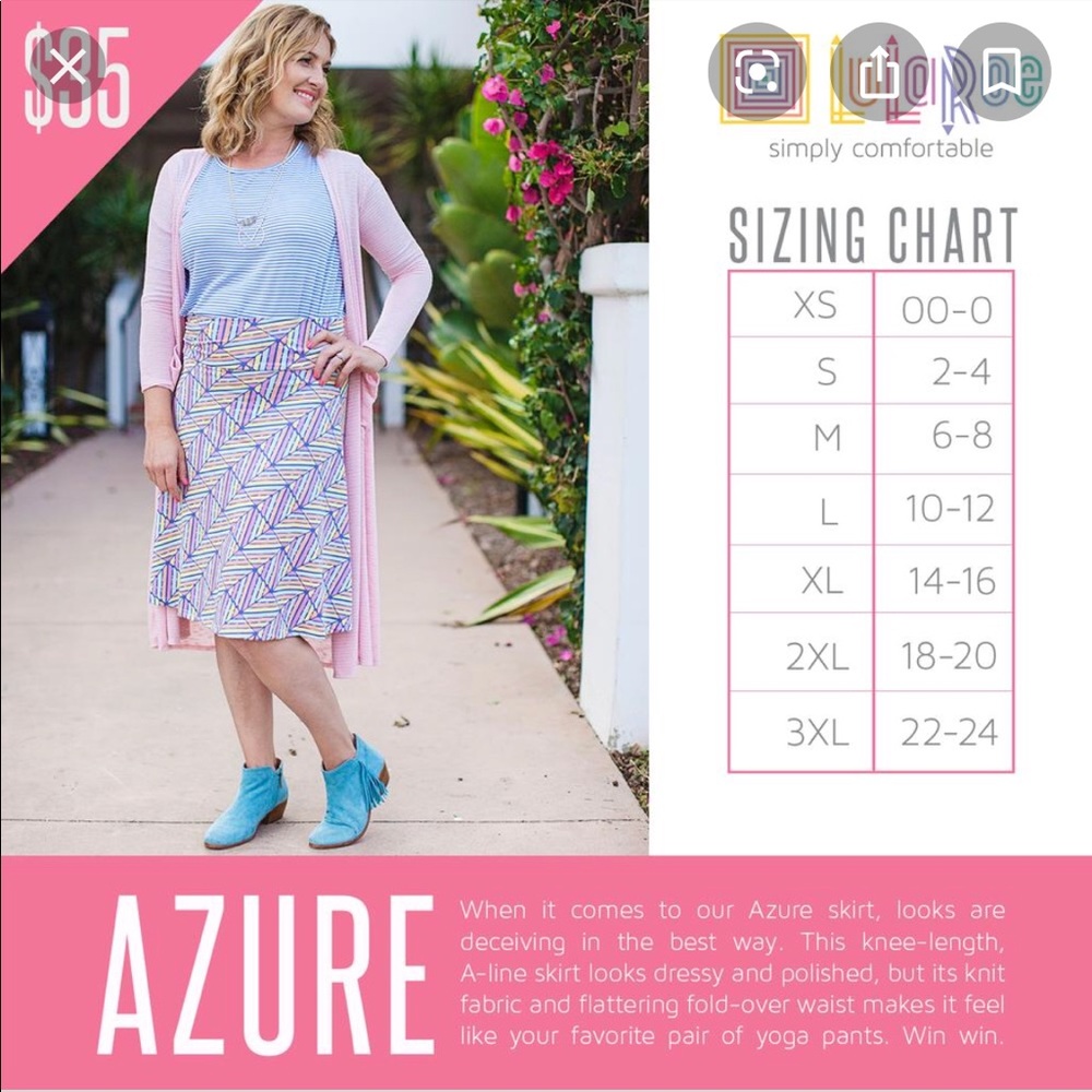 LuLa Roe Azure - Picture 2 of 2